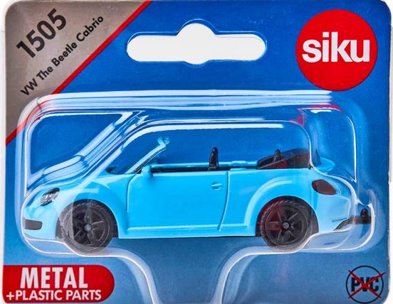Siku Vw The Beetle Convertible Blue Die Cast Car