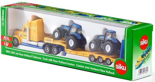 Siku Truck With 2 New Holland Tractors 1:87 Scale