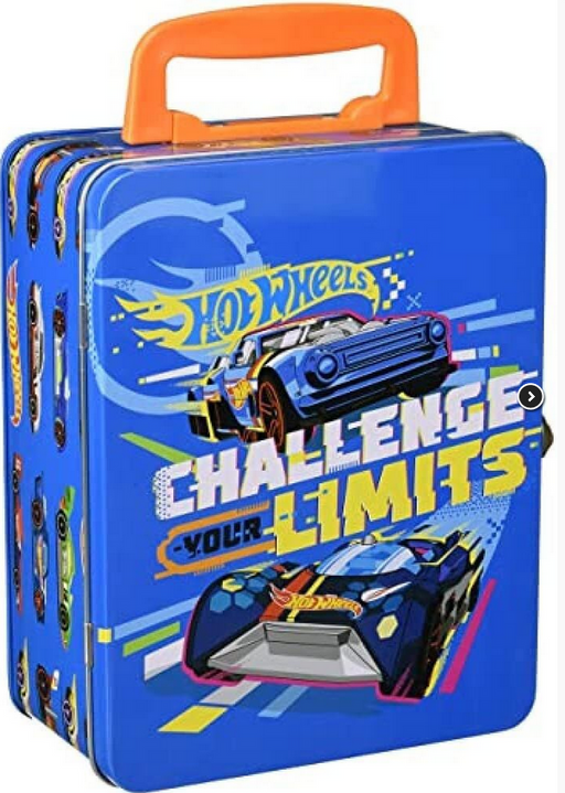 Hotwheels Tin Carry Case Holds 18 Cars