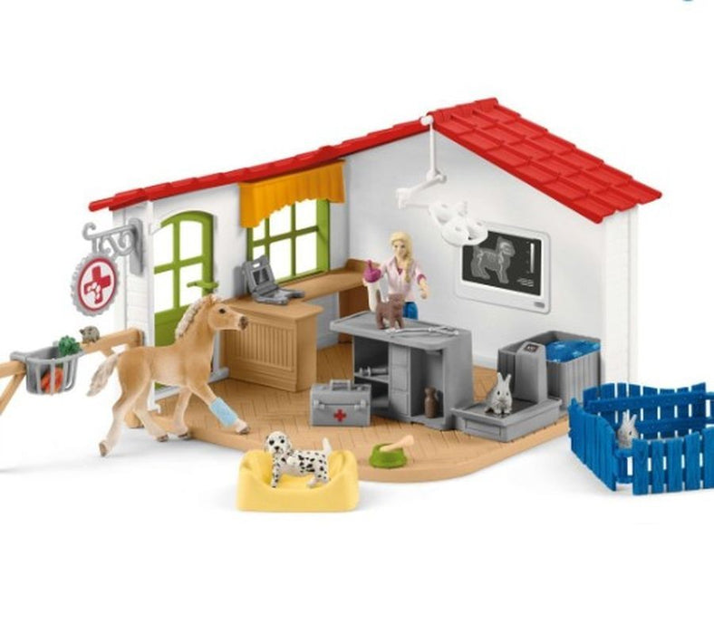 Schleich Veterinarian Practise With Pets Set Sc42502