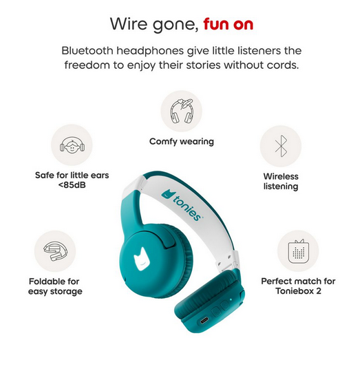 Tonies S2 Bluetooth Headphones Tropical Teal 