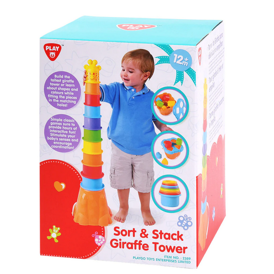Playgo Sort Stack Giraffe Tower