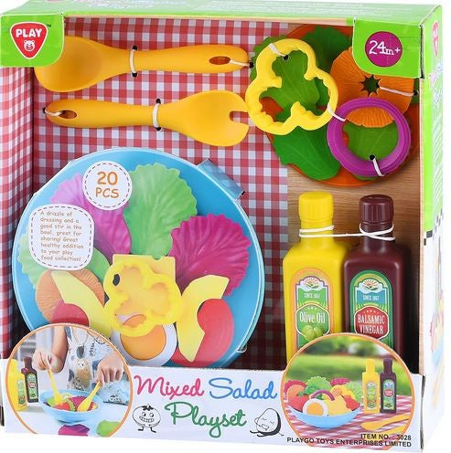 Playgo 20 Piece Mixed Salad Playset Ages:24m+