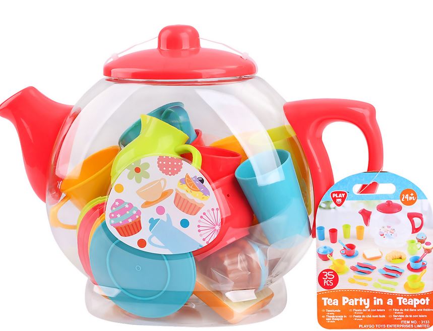 Playgo Tea Part In A Teapot 35 Pc Set