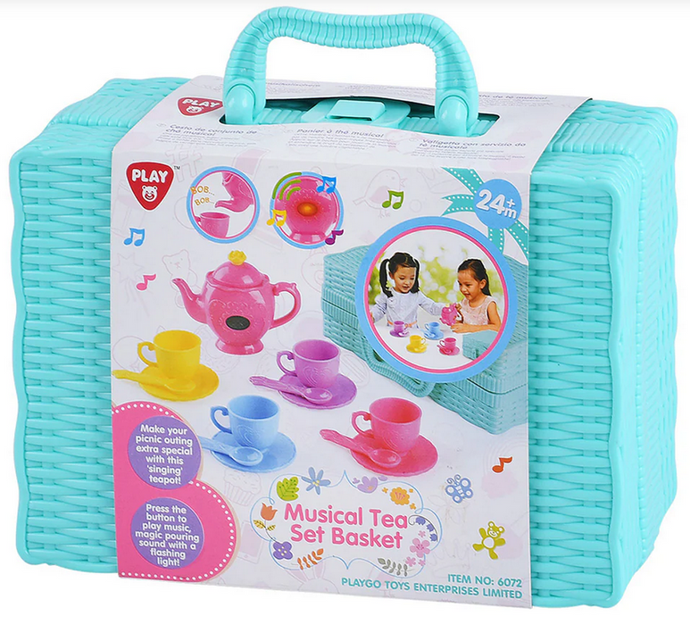 Musical Teaset Basket Battery Operated