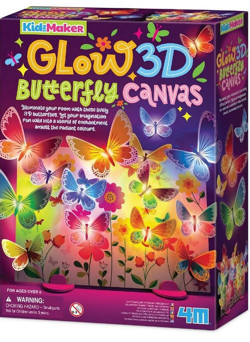 Kidz Maker Glow 3d Butterfly Canvas