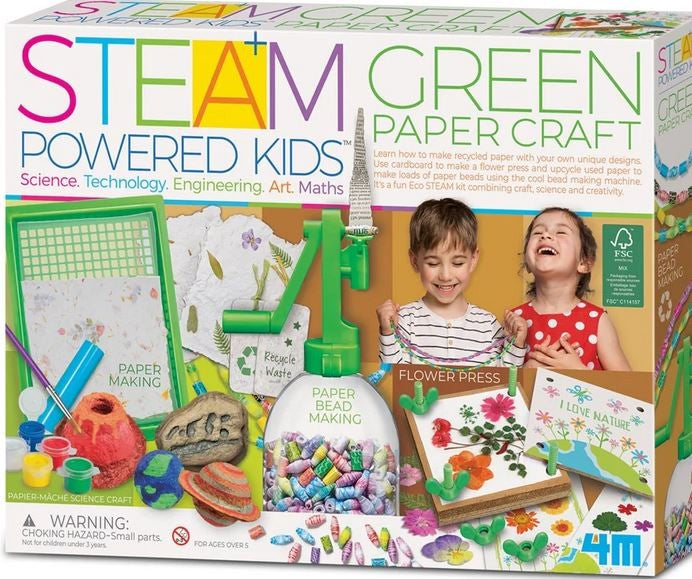 4m Steam Powered Kids Green Paper Craft Kit