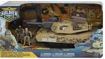 Soldier Force Light & Sound Army Tank Playset With Figures