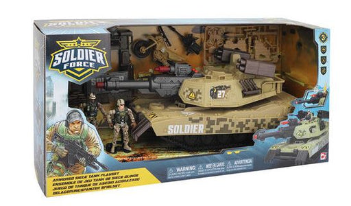 Soldier Force Light & Sound Army Tank Playset With Figures