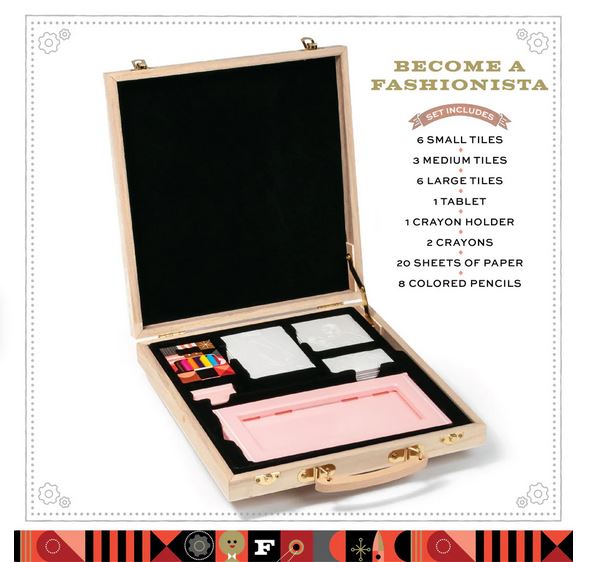 F.a.o Toy Fashion Designer Activity In Wooden Case