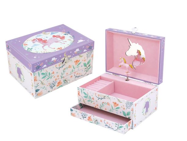 Music Jewelry Box With Draw Unicorn Design