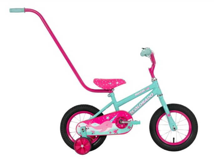 Colorado Stardust 12"(30cm) Girls Bmx Bike With Parent Handle
