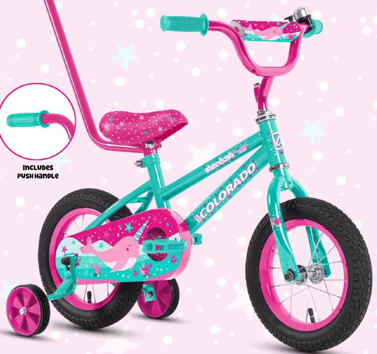 Colorado Stardust 12"(30cm) Girls Bmx Bike With Parent Handle