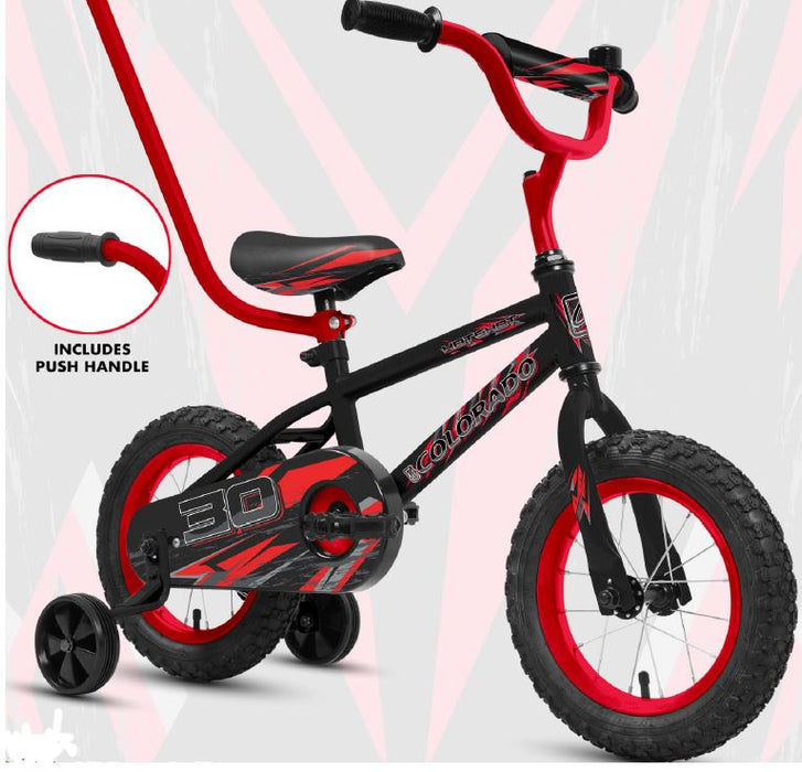 Colorado Hotshot 12"(30cm) Bmx Bike With Parent Push Handle