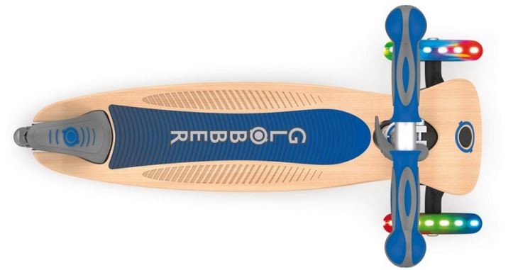 Globber Primo Foldable Wooden Deck Scooter With Lights