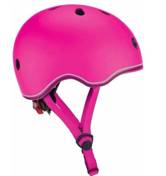 Globber Kids Helmet Pink With Flashing Led Light