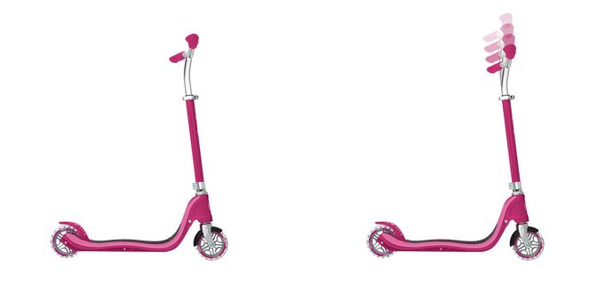 Globber Flow 125 W/lights-ruby