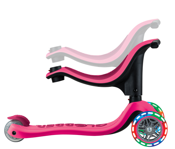 Globber Go Up Sporty Fuchia/dark Pink With Lights
