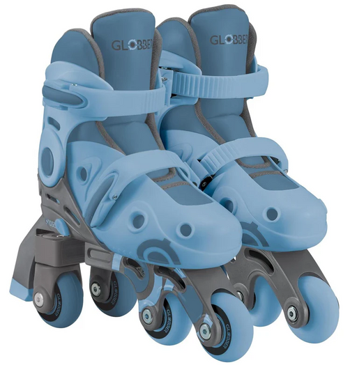 Globber Learning Inline Scates 2in1 For Kids Size 30-33 - Ash Blue