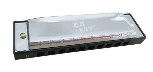 Harmonica 10 Note Mouth Organ Cb Sky