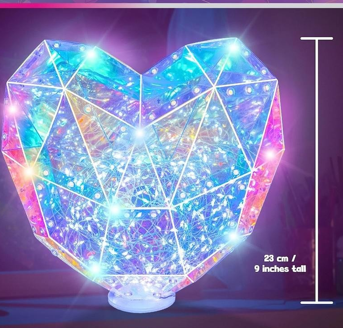 Build Your Own Prismic Tabletop Heart Lantern