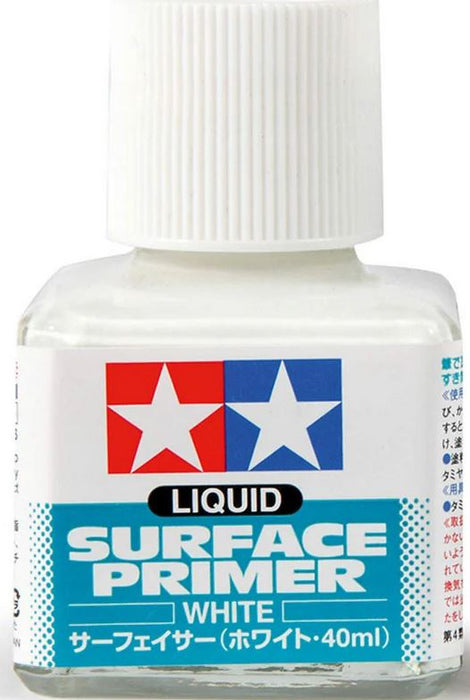 Tamiya Liquid Primer White 40 Ml  Bottle