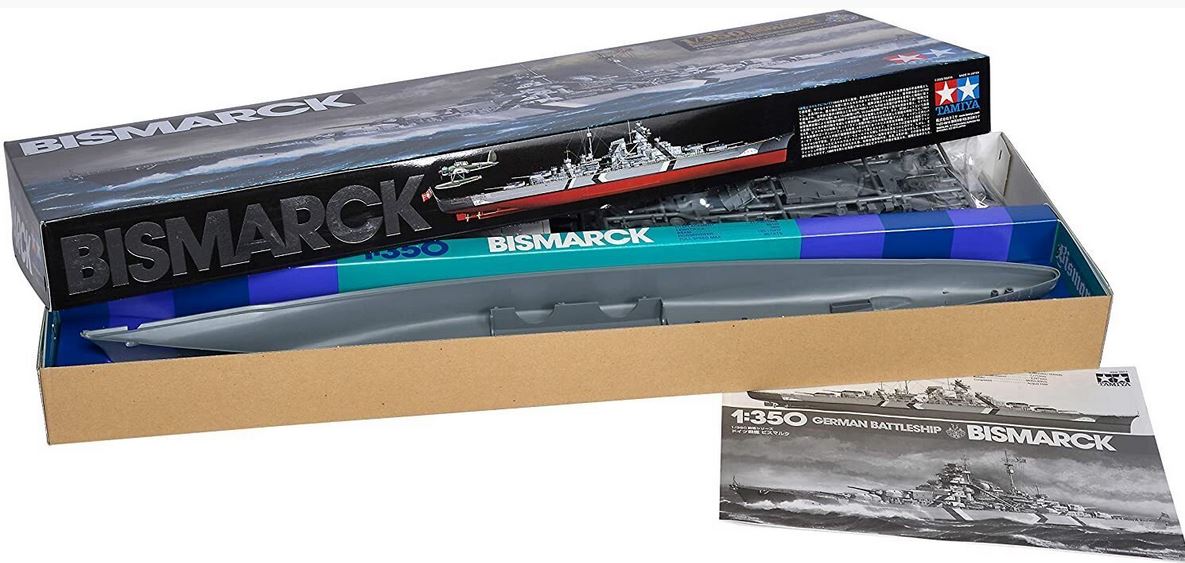 Tamiya Bismarck 1/350 Sc Battleship Model Kit