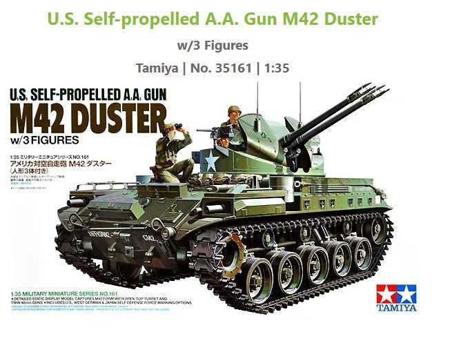 Tamiya 1/35 Sc U.s Self Propelled M42 Duster Tank W/3 Figure