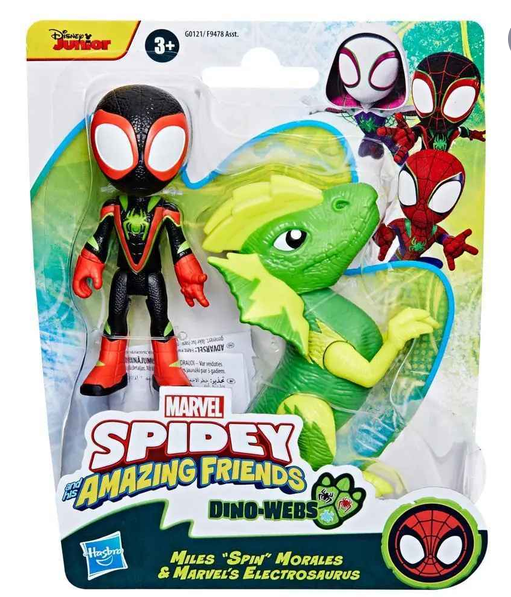 Spidey & His Friends Dino Webs - Miles "spin" Morales & Marvel's Electrosaurus