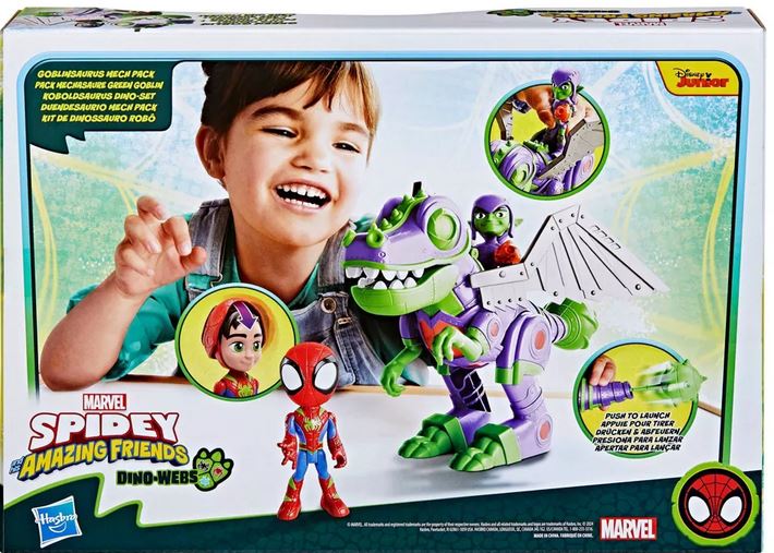 Marvel Spidey Goblinsaurus Mech With Green Goblin & Spidey Figures