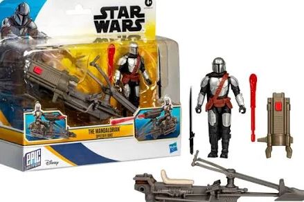 Star Wars The Mandalorian Speeder Bike With 4 " Figure