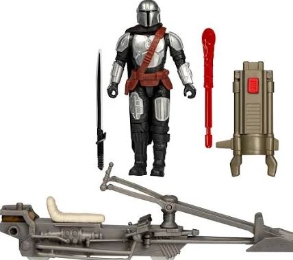 Star Wars The Mandalorian Speeder Bike With 4 " Figure