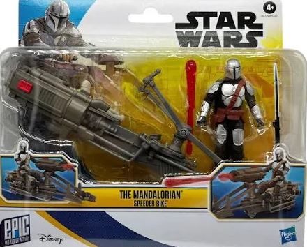 Star Wars The Mandalorian Speeder Bike With 4 " Figure