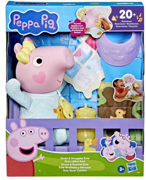 Peppa Pig Oinks & Snuggles Baby Evie With 20+ Reactions