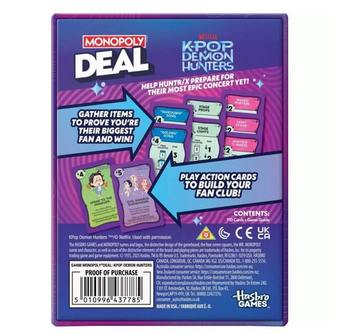 Monopoly Deal Kpop Demon Hunters