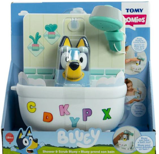 Tomy Toomies Shower & Scrub Bluey Bath Time Playset