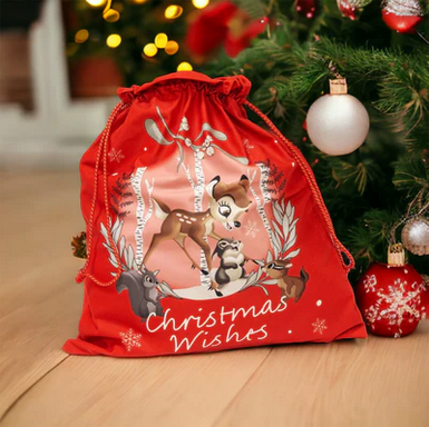 Bambi Velour Santa/gift Sack