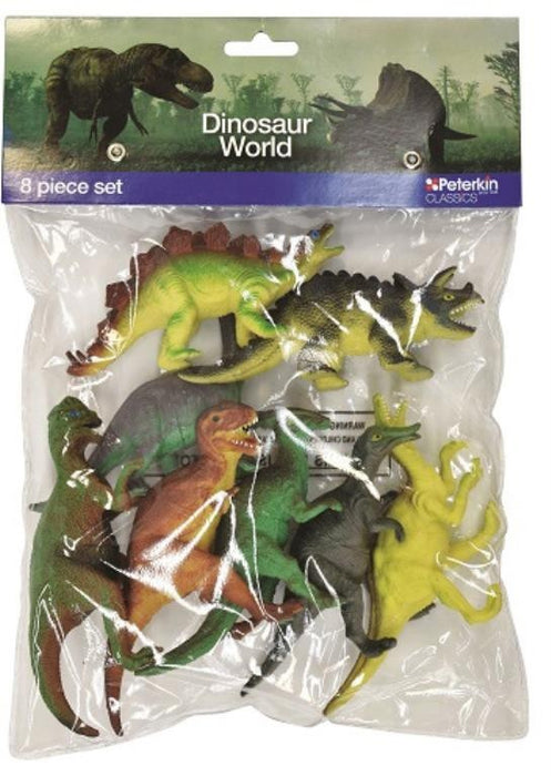 Dinosaur World 8pc Fig Poly Bag