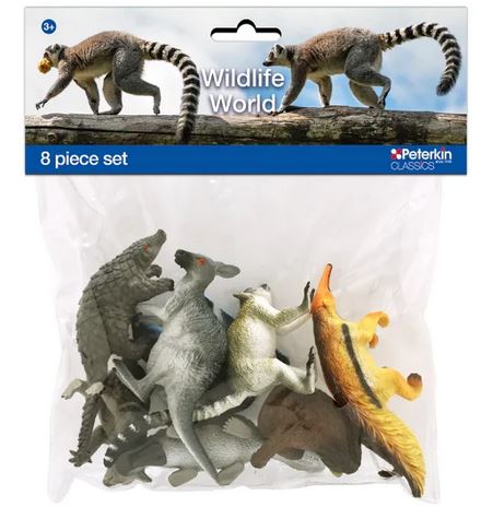 Wildlife World 8 Piece Figure Poly Bag