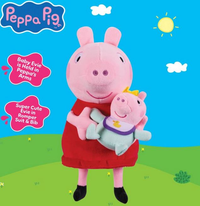Peppa Pig Cuddling Baby Evie 23cm Plush
