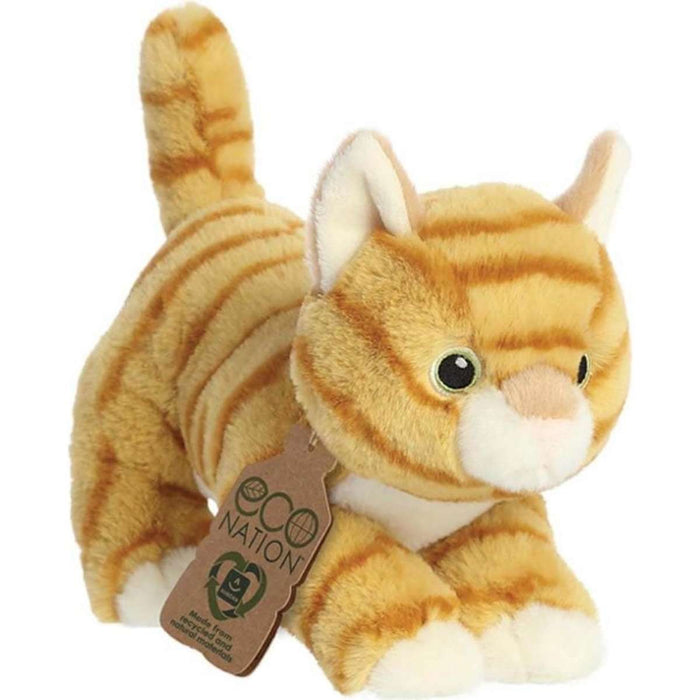Eco Nation Orange Tabby Cat Soft Toy Plush