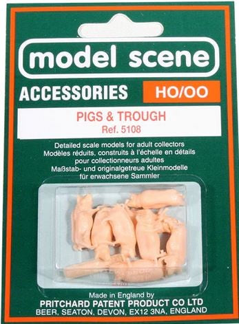 Peco Model Scene Pigs & Trough 00/ho Scale