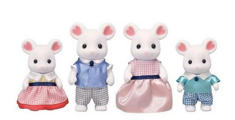 Sylvanian Families Marshmallow Mouse Family