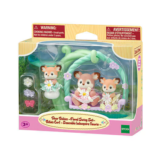 Sylvanian Families Deer Babies Floral Swing Set 