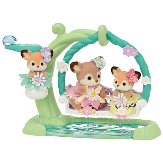 Sylvanian Families Deer Babies Floral Swing Set 