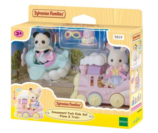 Sylvanian Families Amusement Park Ride Set - Plane And Train