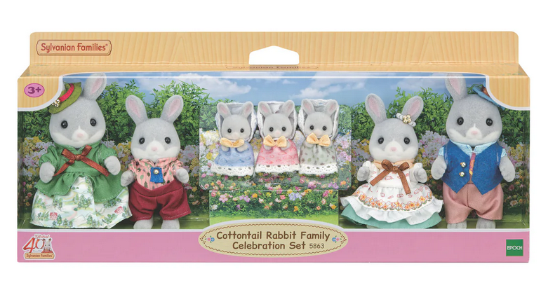 Sylvanian Families Cottontail Rabbit Family Celebration Set