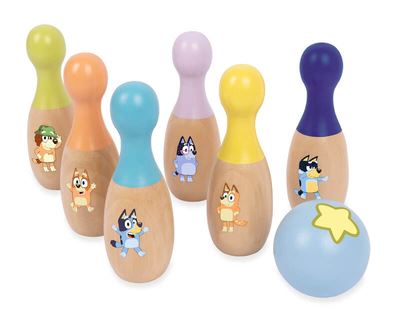 Bluey Wooden Skittle Set