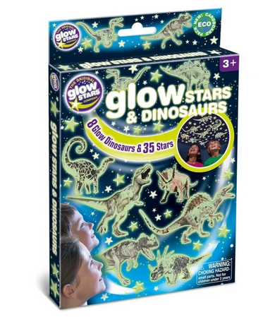 Brainstorm Glow In The Dark Stars & Dinosaurs Stickers