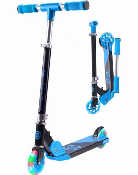 Kids Foldy Scooter Blue With Led Wheels